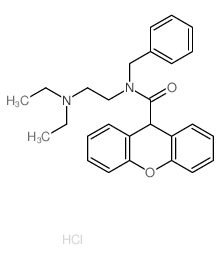 N-benzyl-N-(2-diethylaminoethyl)-9H-xanthene-9-carboxamide Structure