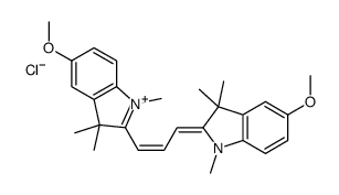 2-[3-(1,3-dihydro-5-methoxy-1,3,3-trimethyl-2H-indol-2-ylidene)prop-1-enyl]-5-methoxy-1,3,3-trimethyl-3H-indolium chloride结构式