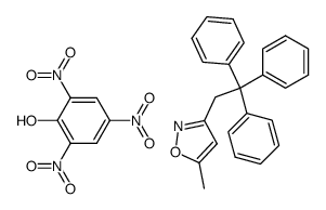 5-methyl-3-(2,2,2-triphenyl-ethyl)-isoxazole, picrate Structure