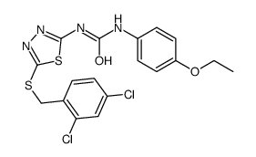 1-[5-[(2,4-dichlorophenyl)methylsulfanyl]-1,3,4-thiadiazol-2-yl]-3-(4-ethoxyphenyl)urea结构式