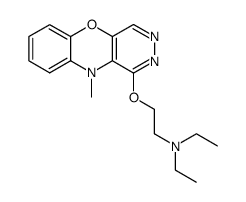 diethyl-[2-(10-methyl-10H-benzo[b]pyridazino[4,5-e][1,4]oxazin-1-yloxy)-ethyl]-amine结构式