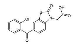 2-[6-(2-chlorobenzoyl)-2-oxo-1,3-benzothiazol-3-yl]acetic acid Structure