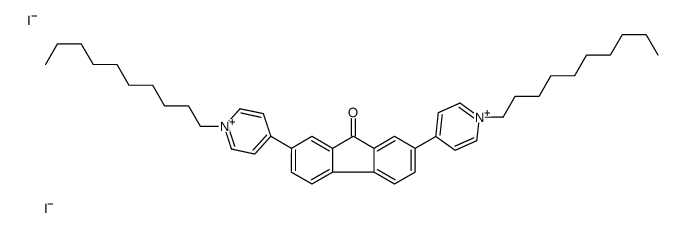 2,7-bis(1-decylpyridin-1-ium-4-yl)fluoren-9-one,diiodide结构式