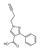 1-(2-cyanoethyl)-3-phenylpyrazole-4-carboxylic acid结构式
