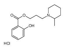 3-(2-methylpiperidin-1-ium-1-yl)propyl 2-hydroxybenzoate,chloride Structure