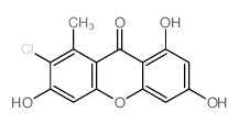 2-chloro-3,6,8-trihydroxy-1-methyl-xanthen-9-one picture