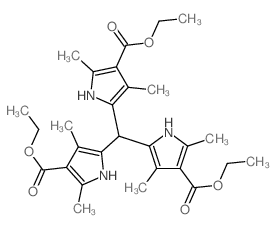 ethyl 5-[bis(4-ethoxycarbonyl-3,5-dimethyl-1H-pyrrol-2-yl)methyl]-2,4-dimethyl-1H-pyrrole-3-carboxylate Structure