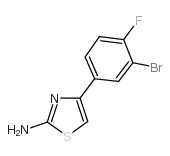 4-(3-溴-4-氟苯基)噻唑-2-胺结构式