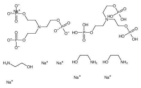 trisodium 2,2',2''-nitrilotrisethyl tris(hydrogen phosphate) , compound with 2-aminoethanol (2:3) Structure