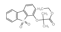 Propanoic acid,2-[(5,5-dioxido-4-dibenzothienyl)oxy]-2-methyl-, ethyl ester结构式