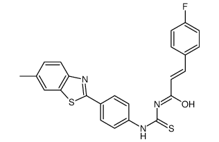 3-(4-fluorophenyl)-N-[[4-(6-methyl-1,3-benzothiazol-2-yl)phenyl]carbamothioyl]prop-2-enamide Structure