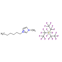 1-Hexyl-3-methylimidazolium tris(pentafluoroethyl)trifluorophosphate结构式