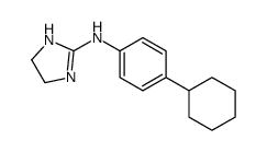 N-(4-cyclohexylphenyl)-4,5-dihydro-1H-imidazol-2-amine结构式