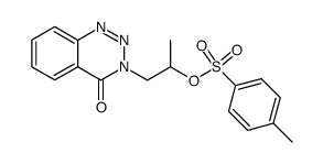 3-[2-(toluene-4-sulfonyloxy)-propyl]-3H-benzo[d][1,2,3]triazin-4-one结构式
