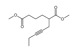 dimethyl 2-(pent-2-yn-1-yl)hexanedioate结构式