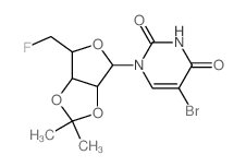 5-bromo-1-[4-(fluoromethyl)-7,7-dimethyl-3,6,8-trioxabicyclo[3.3.0]oct-2-yl]pyrimidine-2,4-dione structure