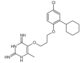 5-[3-(4-chloro-2-cyclohexylphenoxy)propoxy]-6-methylpyrimidine-2,4-diamine结构式
