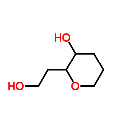 2H-Pyran-2-ethanol, tetrahydro-3-hydroxy- (9CI) structure