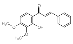 (E)-1-(2-hydroxy-3,4-dimethoxy-phenyl)-3-phenyl-prop-2-en-1-one结构式