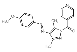 Methanone,[4-[2-(4-methoxyphenyl)diazenyl]-3,5-dimethyl-1H-pyrazol-1-yl]-4-pyridinyl-结构式