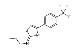 N-propyl-4-[4-(trifluoromethyl)phenyl]-1,3-thiazol-2-amine结构式