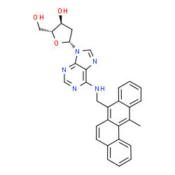 N(6)-(12-methylbenzanthracenyl-7-methyl)deoxyadenosine structure