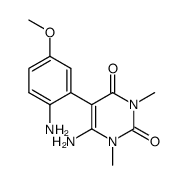 1,3-dimethyl-5-(2-amino-5-methoxyphenyl)-6-aminouracil Structure