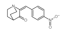 2-[(4-nitrophenyl)methylidene]-1-azabicyclo[2.2.2]octan-3-one结构式