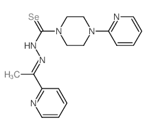 1-Piperazinecarboselenoic acid, 4-(2-pyridinyl)-, [1-(2-pyridinyl)ethylidene]hydrazide Structure