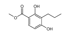 2,4-dihydroxy-3-propylbenzoic acid methyl ester Structure