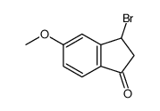 3-溴-5-甲氧基-2,3-二氢-1H-茚-1-酮结构式