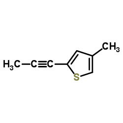 Thiophene, 4-methyl-2-(1-propynyl)- (9CI) Structure