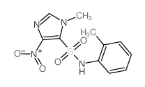 3-methyl-N-(2-methylphenyl)-5-nitro-imidazole-4-sulfonamide结构式