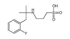 3-[[1-(2-fluorophenyl)-2-methylpropan-2-yl]amino]propane-1-sulfonic acid Structure