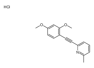 2-[2-(2,4-dimethoxyphenyl)ethynyl]-6-methylpyridine,hydrochloride结构式