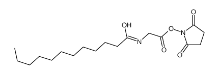 (2,5-dioxopyrrolidin-1-yl) 2-(dodecanoylamino)acetate结构式