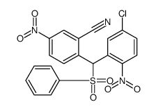 2-[benzenesulfonyl-(5-chloro-2-nitrophenyl)methyl]-5-nitrobenzonitrile结构式