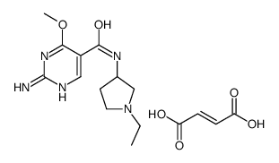 5-Pyrimidinecarboxamide, 2-amino-N-(1-ethyl-3-pyrrolidinyl)-4-methoxy- , (E)-2-butenedioate (1:1)结构式