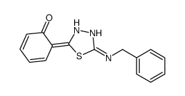 6-[5-(benzylamino)-3H-1,3,4-thiadiazol-2-ylidene]cyclohexa-2,4-dien-1-one Structure