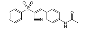 Acetamide, N-[4-[(1E)-2-cyano-2-(phenylsulfonyl)ethenyl]phenyl] Structure