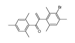 2-(3-bromo-2,4,6-trimethyl-phenyl)-1-mesityl-propenone结构式