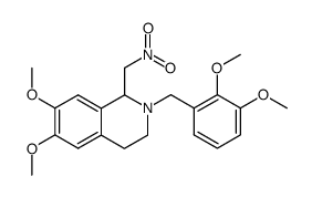 2-(2,3-dimethoxy-benzyl)-6,7-dimethoxy-1-nitromethyl-1,2,3,4-tetrahydro-isoquinoline结构式