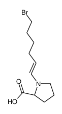 (2S)-1-(6-bromohex-1-enyl)pyrrolidine-2-carboxylic acid结构式