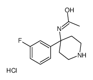 N-[4-(3-fluorophenyl)piperidin-4-yl]acetamide,hydrochloride Structure