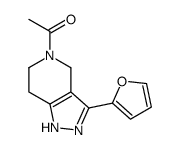 1-[3-(furan-2-yl)-1,4,6,7-tetrahydropyrazolo[4,3-c]pyridin-5-yl]ethanone结构式