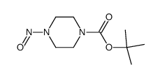 4-亚硝基哌嗪-1-羧酸叔丁酯结构式