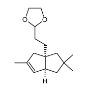 2-[2-((3aR,6aS)-2,2,5-Trimethyl-2,3,4,6a-tetrahydro-1H-pentalen-3a-yl)-ethyl]-[1,3]dioxolane结构式