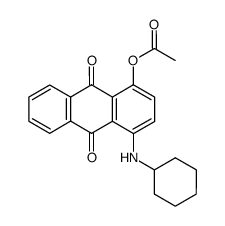 1-acetoxy-4-cyclohexylamino-9,10-anthraquinone Structure