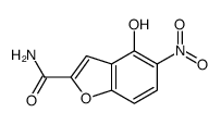 4-hydroxy-5-nitro-1-benzofuran-2-carboxamide结构式