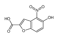 5-hydroxy-4-nitro-1-benzofuran-2-carboxylic acid结构式